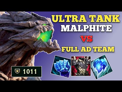 *ULTRA TANK MALPHITE* VS FULL AD TEAM ! 80% WINRATE MALPHITE ! - League Of Legends