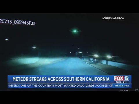 Meteor Streaks Across Southern California