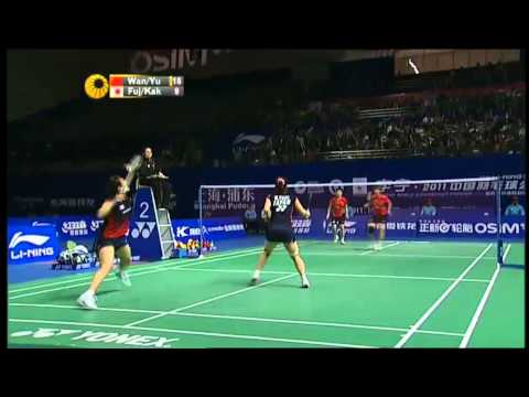 china open badminton 2011 Semi Final Xiaoli Wang Yang F Yu vs Mizuki Fujii Reika Kakiiwa China Open Badminton 20111