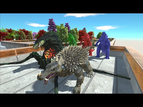 BIOLLANTE AND ANGUIRUS DEATH RUN - Animal Revolt Battle Simulator