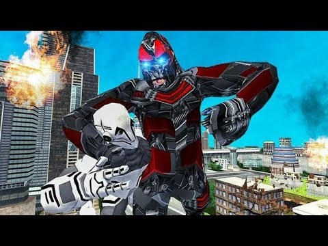 Futuristic Robot Transforming##Gorilla Attack City