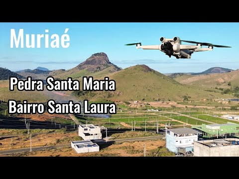 Um voo recreativo em Muriaé (MG), decolando do bairro Santa Laura com drone DJI Mini 3. 