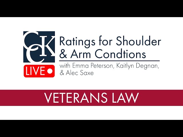 VA Disability Ratings for Shoulder and Arm Conditions
