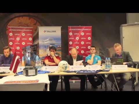 Latvijas telpu futbola čempionāta FINĀLSĒRIJAS preses konference 10.04.2014