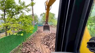 Taş sökme ve yükleme işlemi Excavator Hidromek