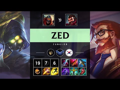 Zed Jungle vs Graves: Dominating - KR Diamond Patch 25.S1.1