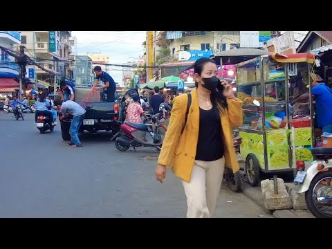 Walk-Tour Around In Kandal Market & See The Lifestyle Vendors | Phnom Penh Cambodia
