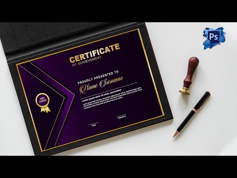 How to Academic Certificate Design in Adobe Photoshop Make a Certificate Vertex Graphic