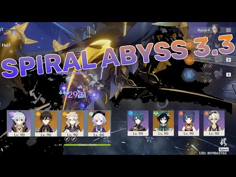 Genshin Impact Spiral Abyss 3.3 - Geo Razor Qiqi + National Venti