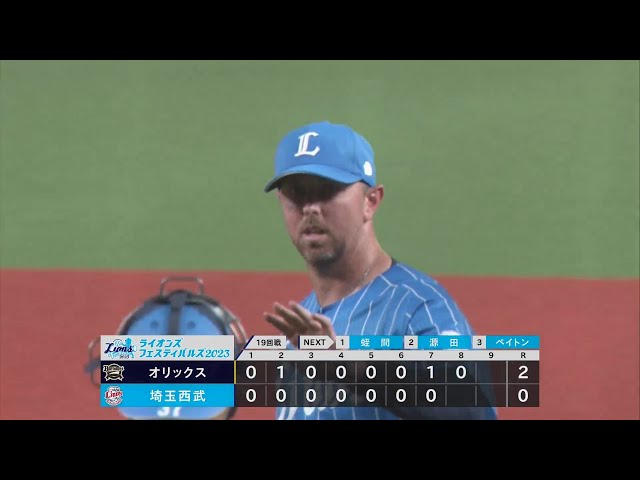 【8回表】ライオンズ・クリスキー 味方の守備にも助けられ、来日初登板で3者凡退に抑える!!  2023年8月23日 埼玉西武ライオンズ 対 オリックス・バファローズ