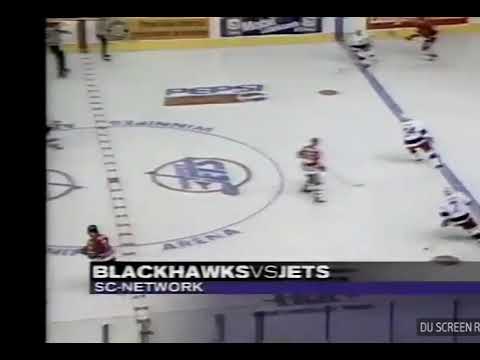 March 19, 1995 Chicago blackhawks vs Winnipeg Jets highlights