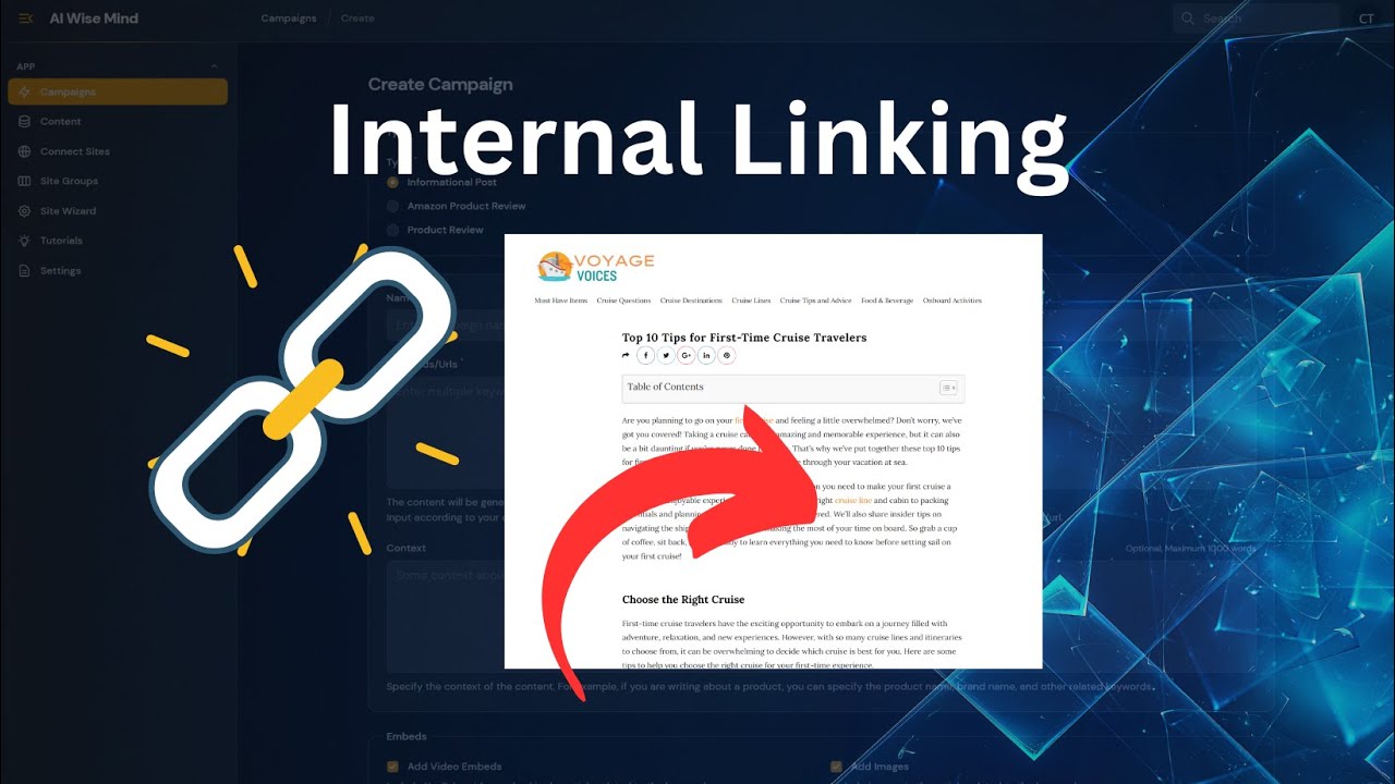 AIWiseMind: Internal Linking Feature