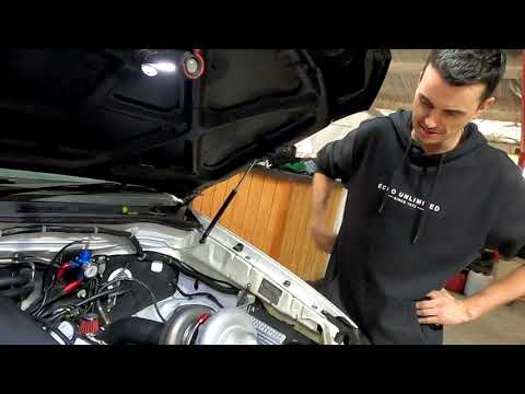 Supercharged 1uz Hilux gets swapped to T88 Turbo.  First Start with Turbo boost.