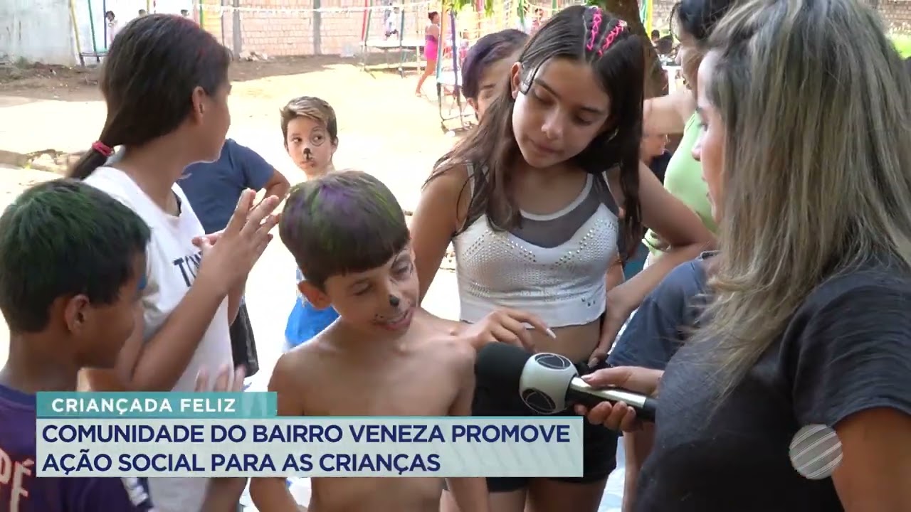 COMUNIDADE DO BAIRRO VENEZA PROMOVE AÇÃO SOCIAL PARA AS CRIANÇAS