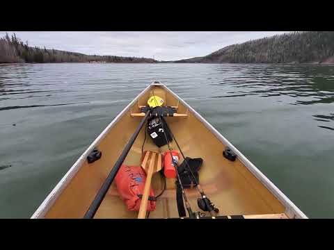 Minnkota 30lb thrust motor on 16 foot Kevlar canoe