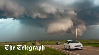 video: Watch: Extraordinary moment spinning cloud forms over Oklahoma town