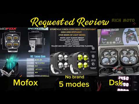 Mini driving light versus laser gun, light comparison