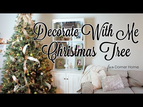 CHRISTMAS TREE 2017 | DECORATE WITH ME | RUSTIC & NATURAL GLAM