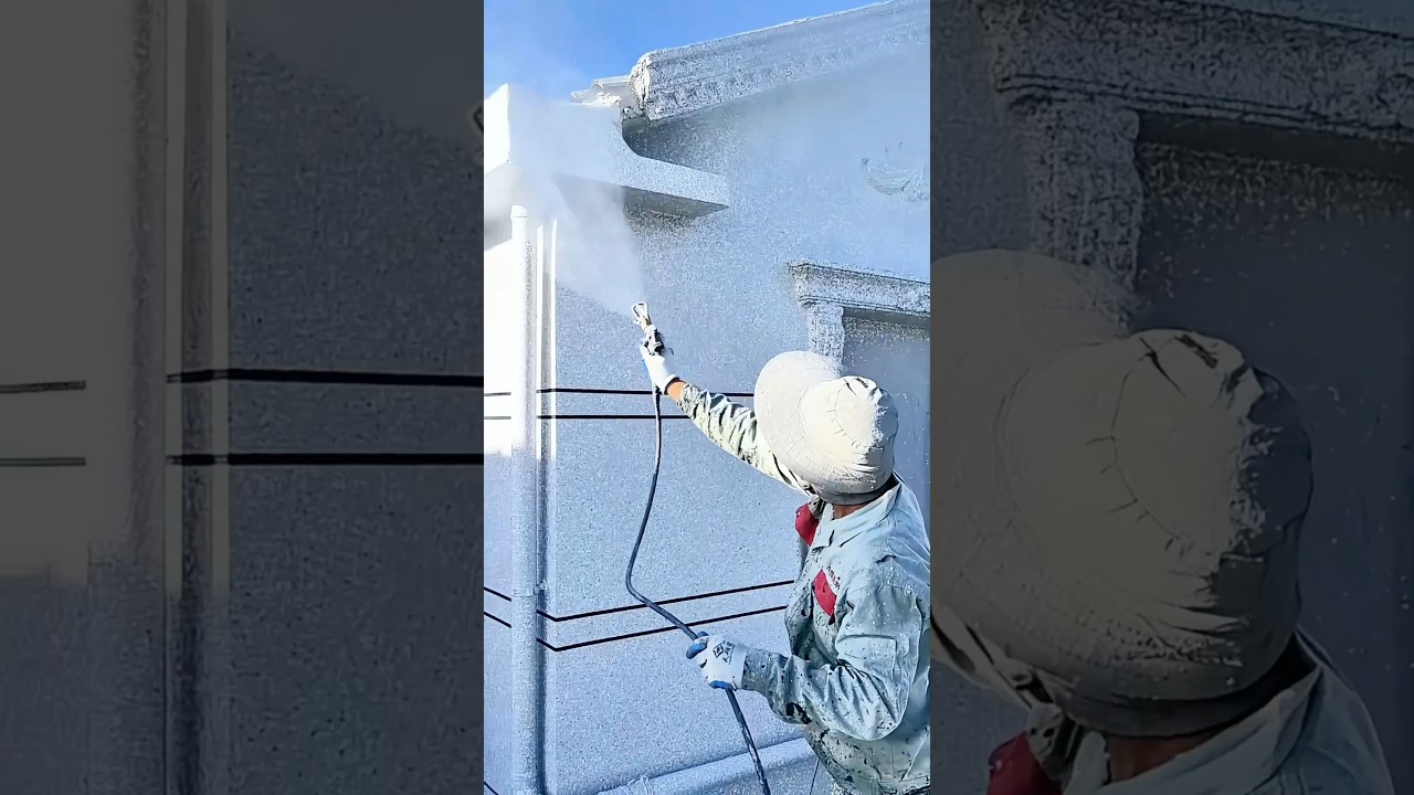 Spray exterior stone-like paint: Eco-friendly with real-stone texture and durability