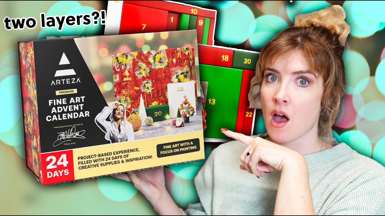 I Bought The $90 Art Advent With TWO LAYERS Of Supplies..