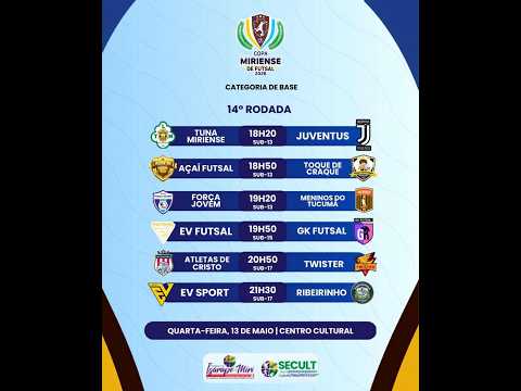 14ª RODADA DA COPA MIRIENSE DE FUTSAL EM IGARAPÉ-MIRI (CATEGORIA DE BASE)