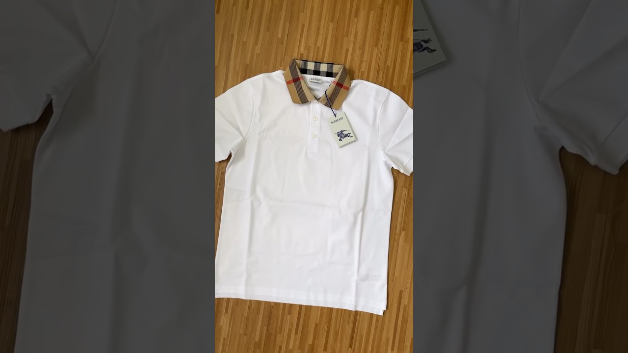 BURBERRY CHECK COLLAR COTTON POLO SHIRT #burberry #classifyluxury