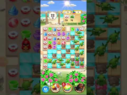 How to Win Angry Birds Match Level 1393 (Super Hard)