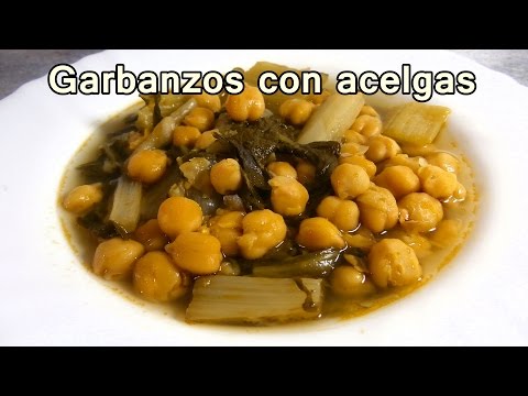 GARBANZOS CON ACELGAS SALUDABLES - Recetas de Comida Sana Vegetariana y Nutritiva de hacer en casa
