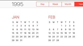 1995 Calendar