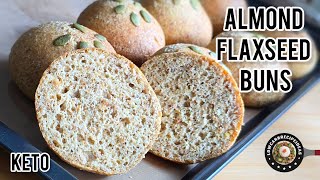 Keto Almond Flaxseed Buns | light & airy | soft & fluffy | super easy | low in net carbs