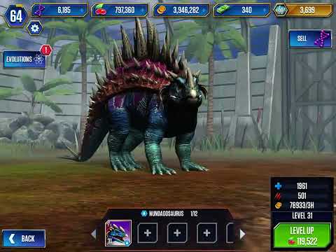 I got level 40 Nundagosaurus in Jurassic World the game!