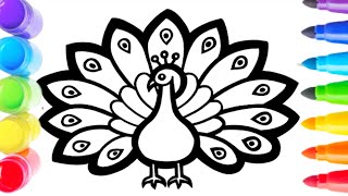 How to Draw a Peacock 🦚 | Easy Step-by-Step Peacock Drawing Tutorial for Beginners