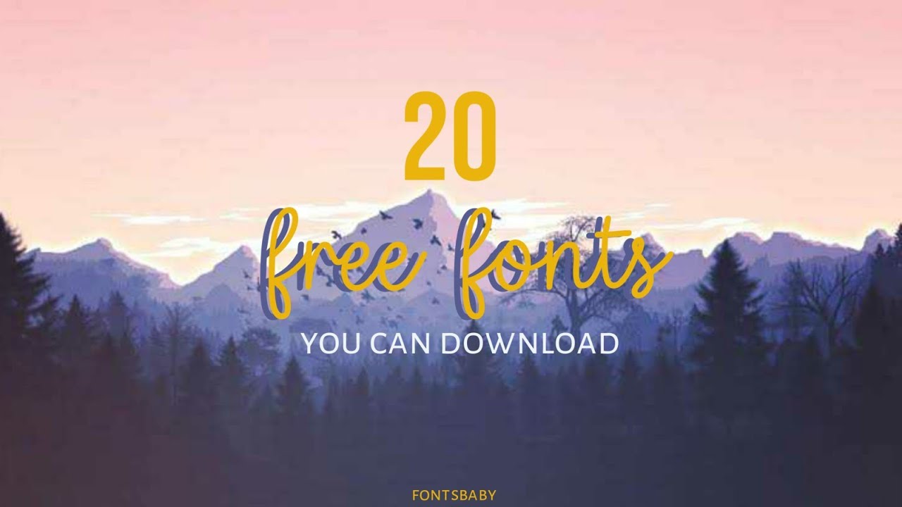 20 free aesthetic fonts