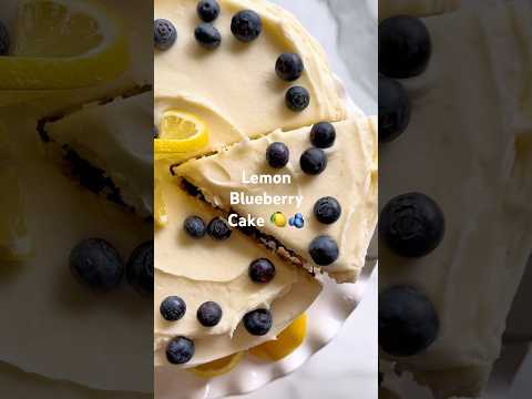 Watch Video: Lemon Blueberry Layer Cake 🫐🍋