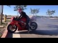Hot Biker Girl Ms Envy Does Burnout On Her Kawasaki Ninja 636