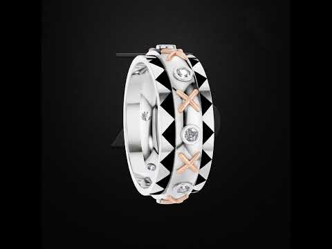 Mens platinum pz 25007 diamond ring