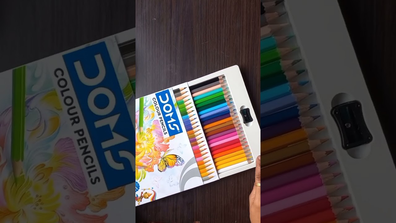 Unboxing DOMS 24 shades coloured Pencils | Art tool under Rs.100 #shorts #art #unboxing #viral #new