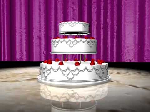 Футаж свадебный торт
