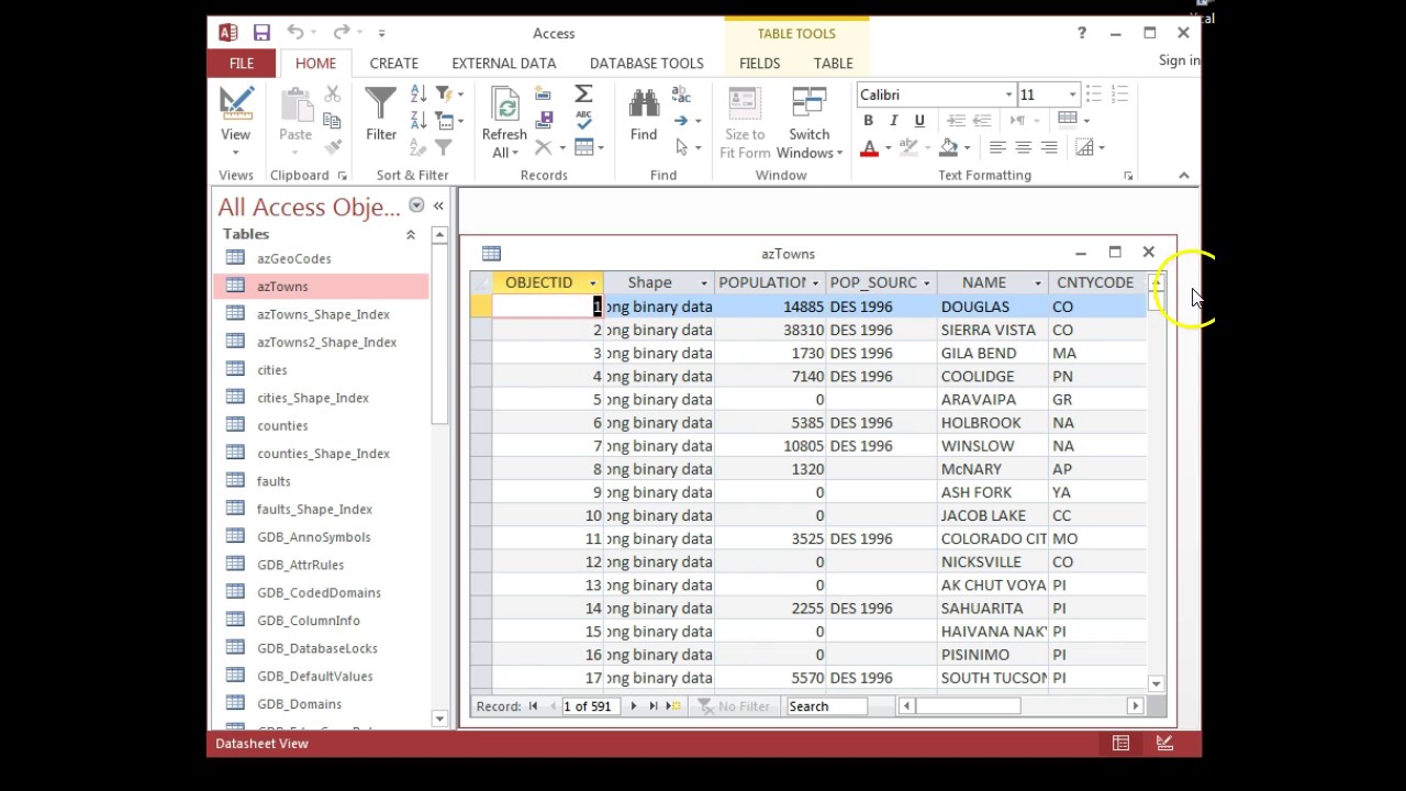 Creating a Query In SQL View (MS Access)