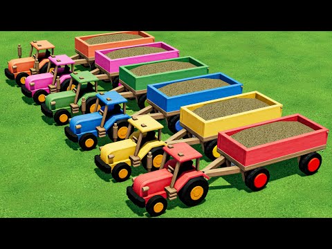 TRACTOR OF COLORS! TRANSPORT WOODEN TRACTORS & LOAD SUGARCANE TO SELL POINT - FS22