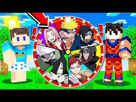 DON'T CHOOSE THE WRONG NARUTO ROULETTE IN MINECRAFT!!  (LUCKY OR UNLUCKY?)