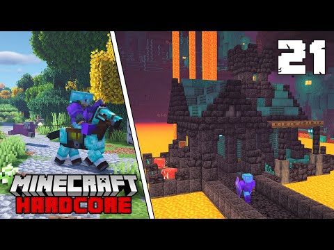 NETHER BASE & STRIDER PEN!!! - Minecraft Hardcore Survival  - Episode 21