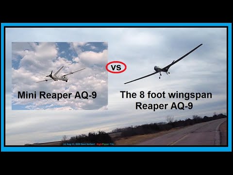Mini model Reaper AQ-9 Drone Review compared to my Big Reaper AQ-9 Drone! Just for fun.