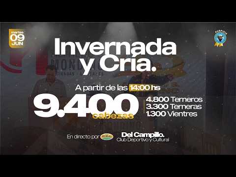 🔴EN VIVO | INV. y CRIA, Esp. 44° Aniversario, desde Del Campillo | Alfredo S.Mondino, 9-6-26🔴
