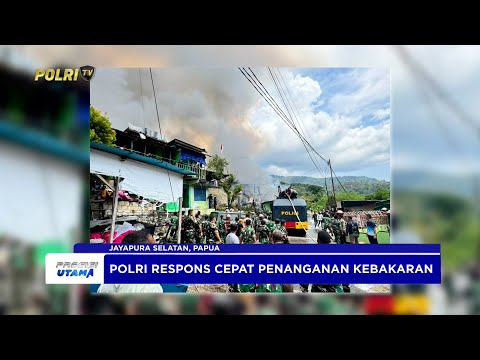 POLDA PAPUA LIBATKAN WATER CANNON UNTUK MEMADAMKAN API DI KOMPLEKS KODAM LAMA JAYAPURA