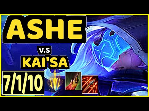 SHIGANARI (ASHE) vs KAI'SA - QUADRAKILL 7/1/10 KDA BOTTOM ADC GAMEPLAY - EUW Ranked GRANDMASTER