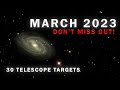 30 MUST-SEE Galaxies in March 2023 with a Telescope! | Deep-Sky Objects (DSO)