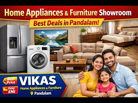 Home Appliances & Furniture Showroom in Pandalam | Best Deals – Vikas