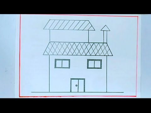 how to draw village house scenery #technique #drawing