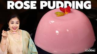 Rose Pudding | Only 4 Ingredients | No Gelatin No Agar Agar | Easy Dessert